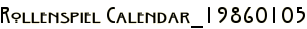 Rollenspiel Calendar_19860105