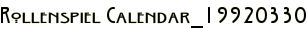 Rollenspiel Calendar_19920330