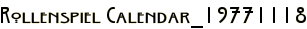 Rollenspiel Calendar_19771118