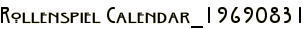 Rollenspiel Calendar_19690831