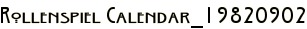 Rollenspiel Calendar_19820902