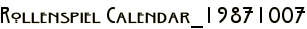 Rollenspiel Calendar_19871007