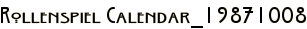 Rollenspiel Calendar_19871008