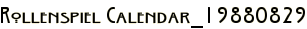 Rollenspiel Calendar_19880829