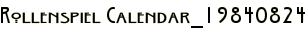 Rollenspiel Calendar_19840824