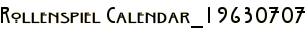 Rollenspiel Calendar_19630707