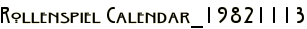 Rollenspiel Calendar_19821113