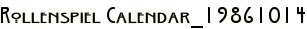 Rollenspiel Calendar_19861014